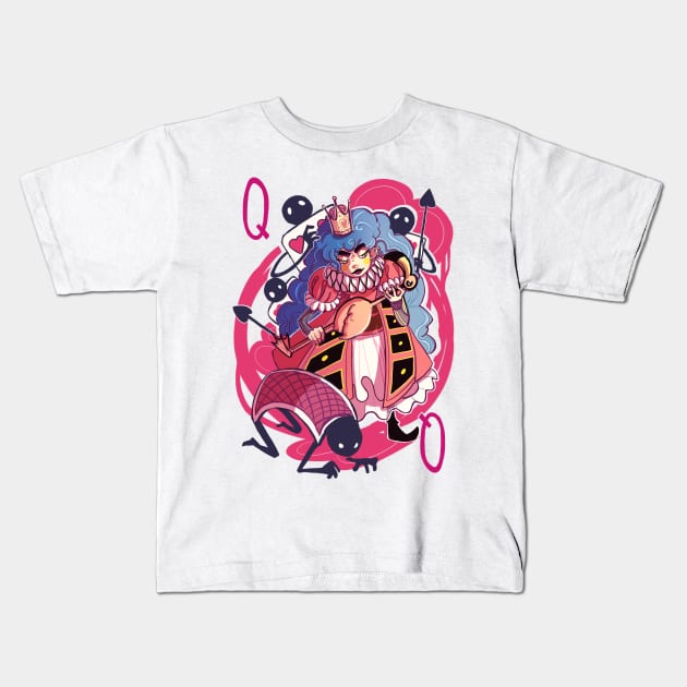 Queen of Hearts Kids T-Shirt by AshenShop